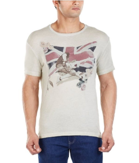 T-shirt imprimé beige