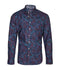 Chemise bleu imprimée floral