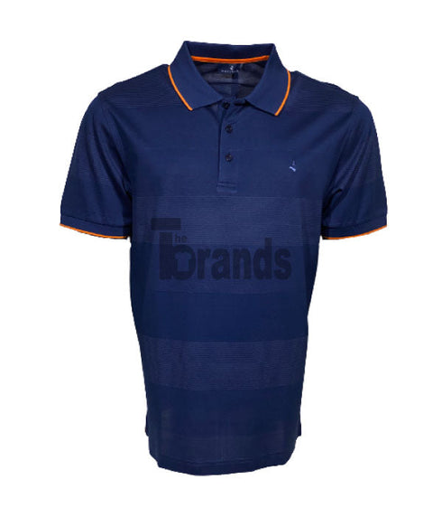 Polo uni bleu nuit en Fil d’écosse