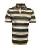 Polo classique rayé blanc/marron en fil de coton d'écosse