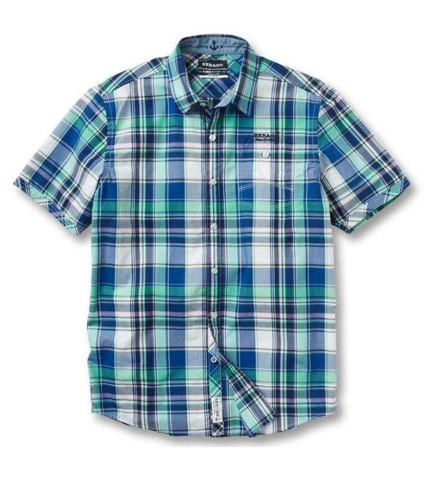 Chemise MU- Bleu/Corail