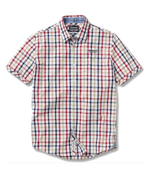 Chemise Nrb manche courte - Rouge /BEIGE