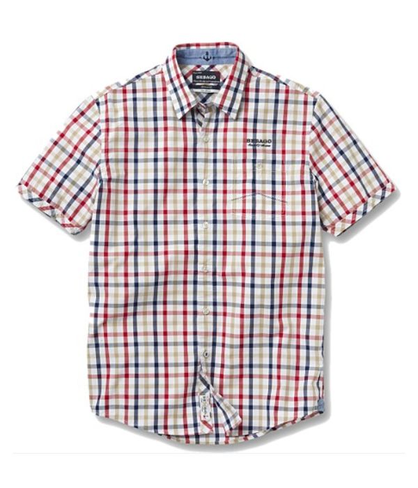 Chemise Nrb manche courte - Rouge /BEIGE