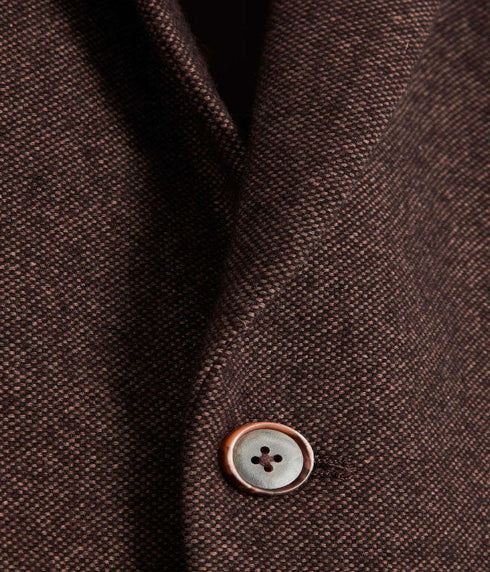 Veste laine marron de coupe ajusté