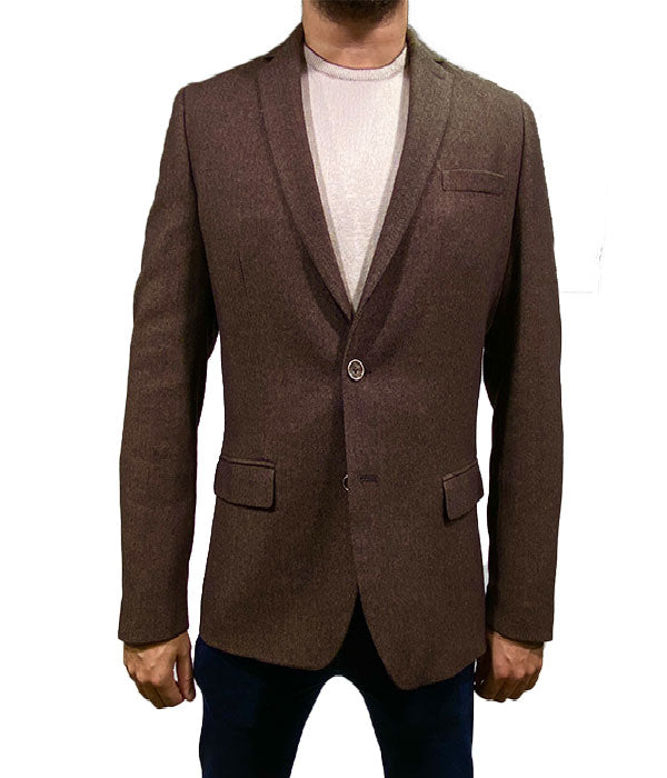 Veste marron de coupe ajusté