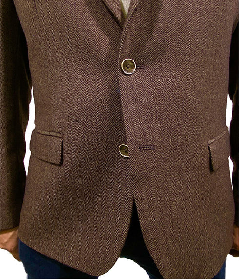 Veste marron de coupe ajusté