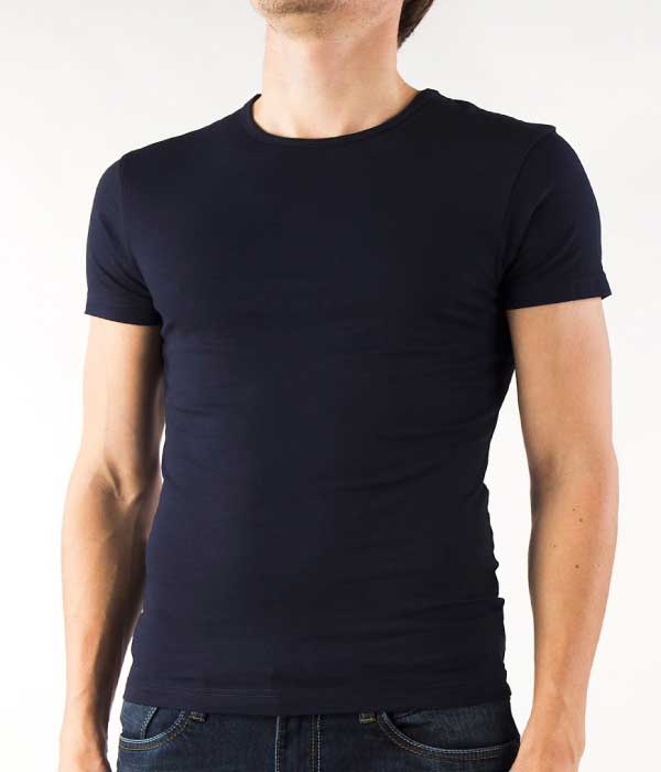 T-shirt-bodyfit-r-neck-stretch