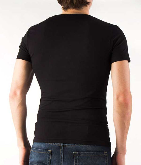 T-shirt-bodyfit-v-neck-stretch