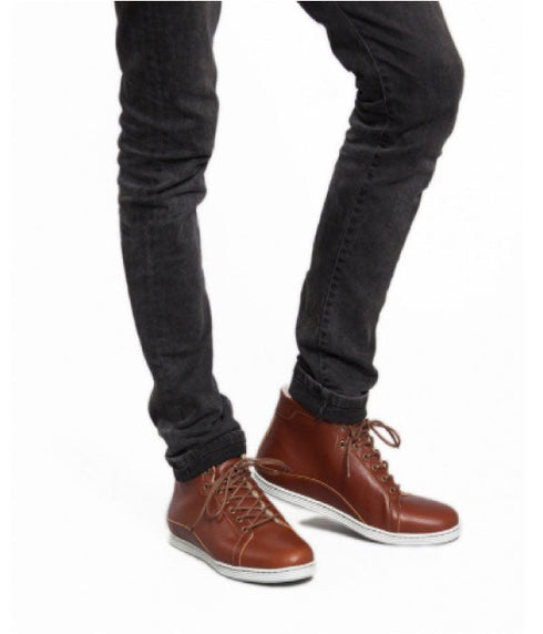 Basket en cuir marron