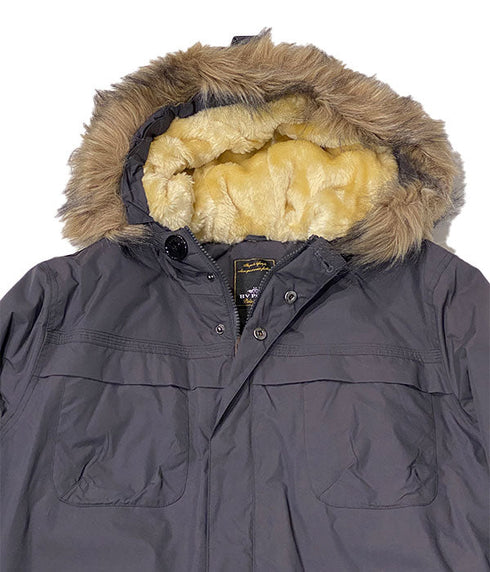 Jacket hiver gris à capuche