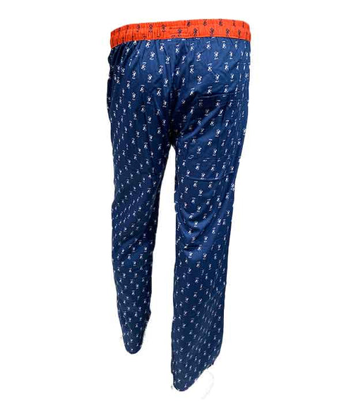 Pantalon pyjama bleu imprimé