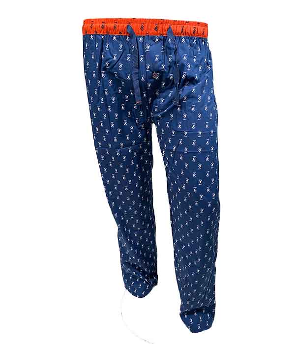 Pantalon pyjama bleu imprimé
