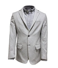 Veste modern avec carreaux blanc et gris