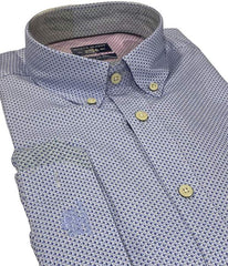 Chemise à motif bleu