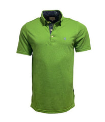 Polo Piqué En Coton Stretch vert