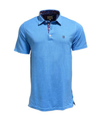 Polo Piqué En Coton Stretch bleu de france