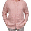 Chemise Amalfi en lin corail fin classic fit
