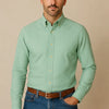Chemise Oxford vert unie