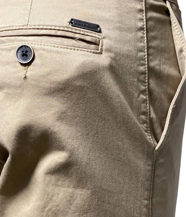 Pantalon chino beige regular fit