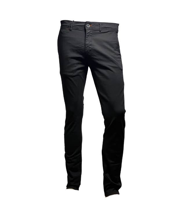 Pantalon chino noir de coupe regular