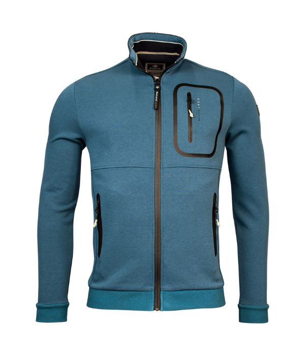 Pull veste avec poche de couleur bleu Raf