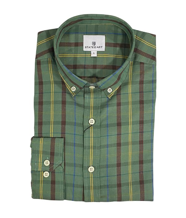 Chemise verte avec design distinctif