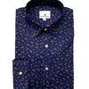 chemise bleu nuit imprimée floral