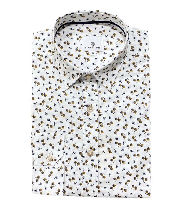 chemise blanche imprimée floral