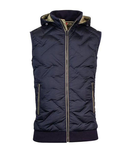 Gilet bleu avec capuche amovible 600