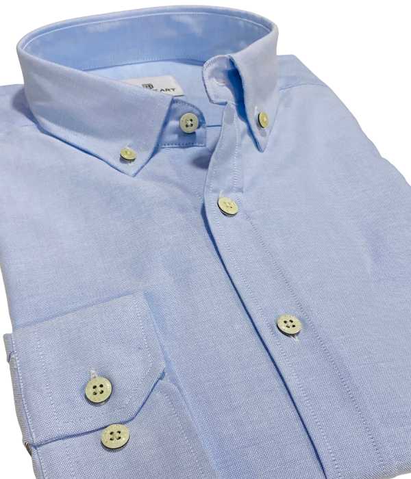 Chemise Oxford bleu ciel unie