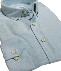 Chemise Oxford aquamarine unie