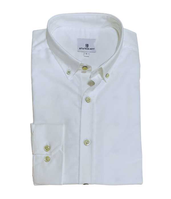 Chemise Oxford blanche unie