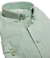 Chemise Oxford vert unie