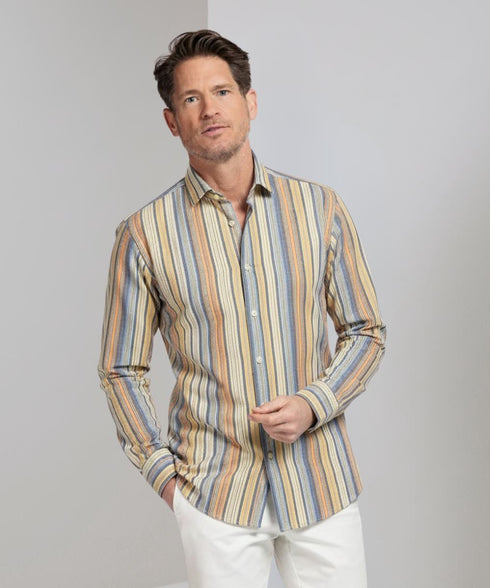 Chemise Oxford rayée multicolore