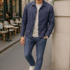 Veste Bleu 'Broad Bro ' en Sergé de Coton