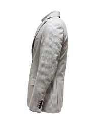 Veste modern avec carreaux blanc et gris