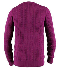 Pull col V de couleur violet