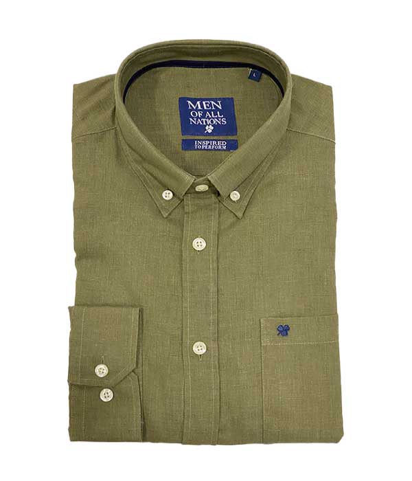 Chemise uni verte