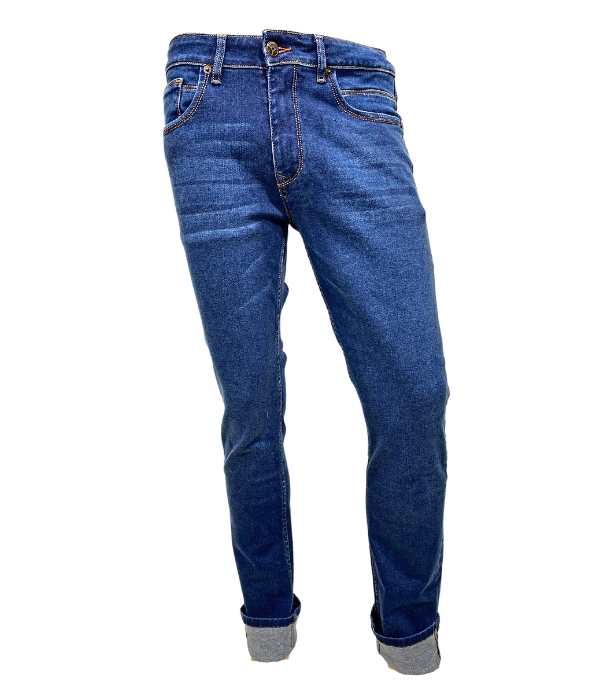 Jeans mid bleu regular fit