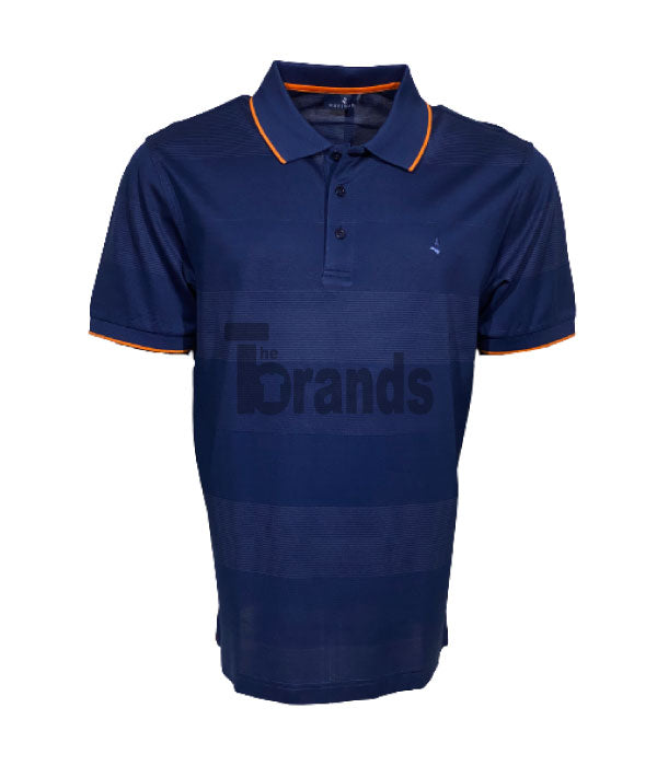 Polo uni bleu nuit en Fil d’écosse