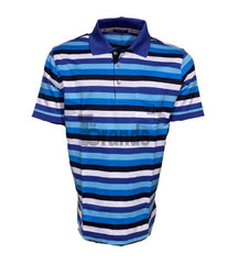 Luxury italian polo rayé multi-couleur