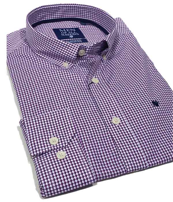 Chemise violet imprimé