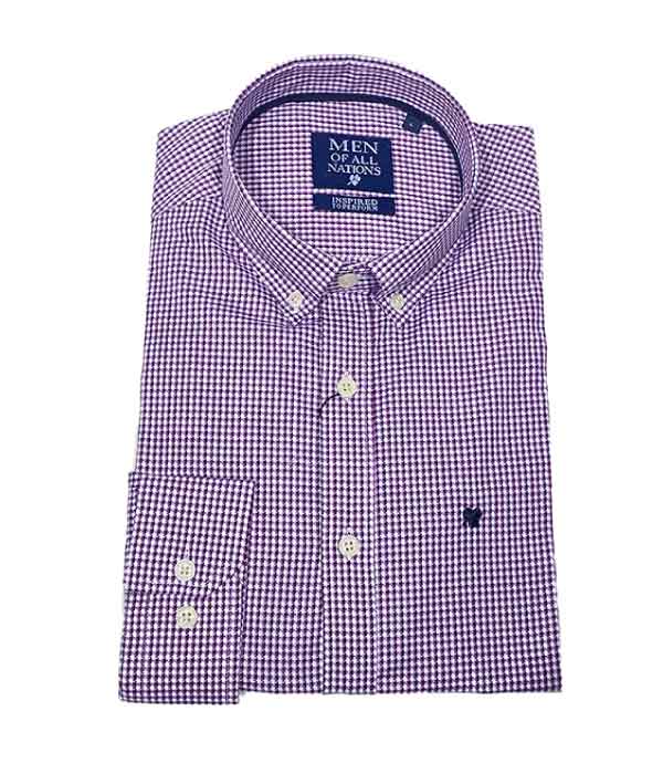 Chemise violet imprimé