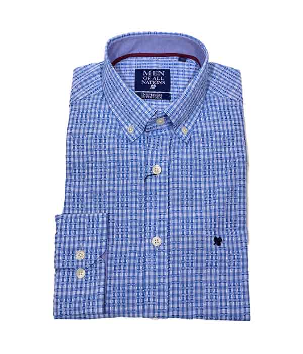 Chemise petit carreaux bleu