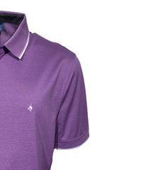 Polo manche courte mauve en Fil d’écosse