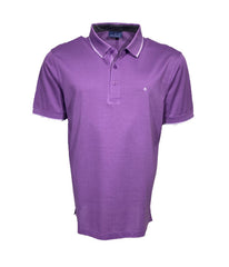 Polo manche courte mauve en Fil d’écosse